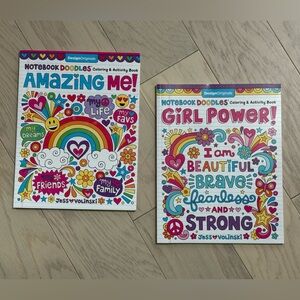 Two NEW Colorful Doodle Notebooks Bundle